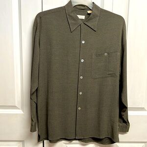 Vintage Direction Green Pocket Long Sleeve Dress Shirt Size M